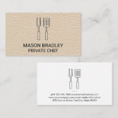 Leder | BBQ Tools Visitekaartje (Voorkant / Achterkant)