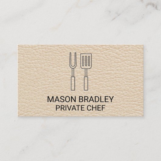 Leder | BBQ Tools Visitekaartje (Voorkant)