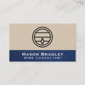 Leder | Blauw leder Visitekaartje (Voorkant)