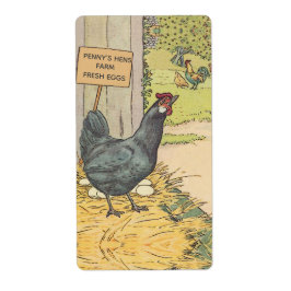 leder Boerderij Verse eieren Etiket