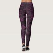 Leder-Bourgogdische textuur Leggings (Achterkant)