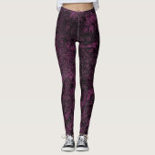 Leder-Bourgogdische textuur Leggings (Voorkant)