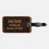 Leder Buckingsteer Bagagelabel (Achterkant horizontaal)