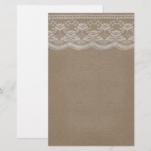 Leder- en aardeweddenschap briefpapier (Voorkant / Achterkant)