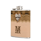 Leder- en Heart-maatkolf Heupfles (Links)