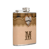 Leder- en Heart-maatkolf Heupfles (Rechts)