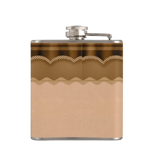 Leder- en Heart-maatkolf Heupfles (Achterkant)