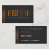 Leder en hout visitekaartje (Voorkant / Achterkant)