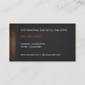 Leder en hout visitekaartje (Achterkant)