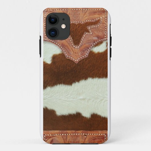Leder en Koeienhuid van cowboy Case-Mate iPhone Case (Achterkant)