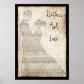 Leder en Lace Song Lyric Man Lady Dancing Print (Voorkant)