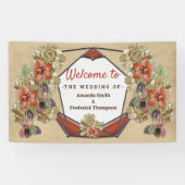 Leder- en langwerpbladerkunst spandoek (Horizontaal)