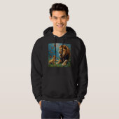 leder en mantel hoodie (Voorkant volledig)