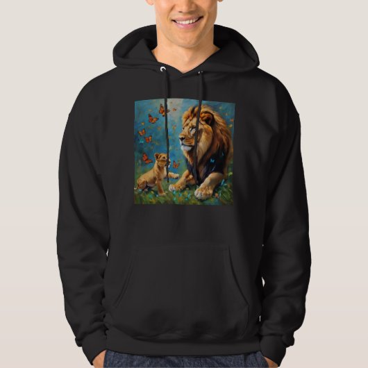leder en mantel hoodie (Voorkant)
