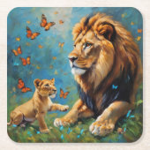 leder en mantel kartonnen onderzetters (Voorkant)