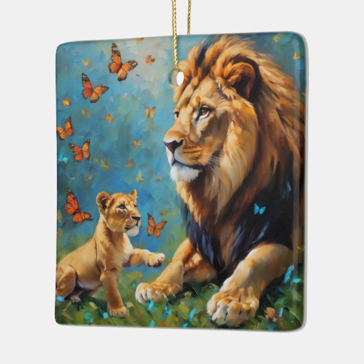 leder en mantel keramisch ornament (Links)