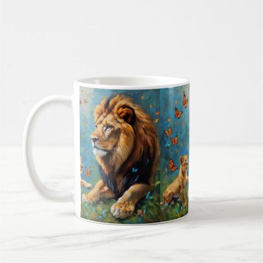 leder en mantel koffiemok (Links)