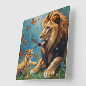 leder en mantel vierkante klok (Hoek)