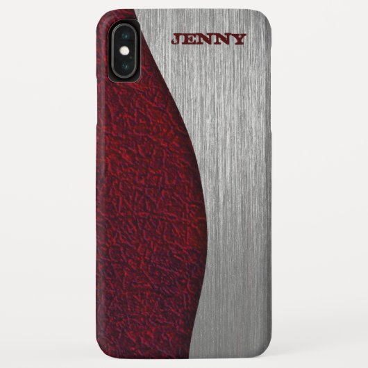 Leder en metaal Case-Mate iPhone case (Achterkant)