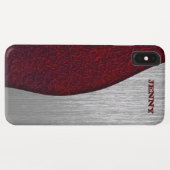 Leder en metaal Case-Mate iPhone case (Achterkant (horizontaal))