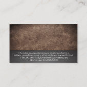 Leder en metaal | Gouden gebouwen in reliëf Visitekaartje (Achterkant)