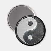 Leder- en staaleffect Yin Yang Graphic Magneet (Voorkant / Achterkant)