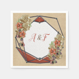 Leder- en Suede-textiel Kunst Napkins Servet