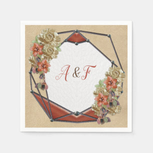 Leder- en Suede-textiel Kunst Napkins Servet