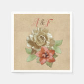 Leder- en Suede-textiel Kunst Napkins Servet (Voorkant)