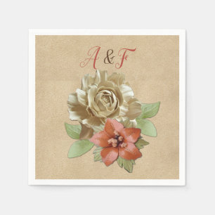 Leder- en Suede-textiel Kunst Napkins Servet