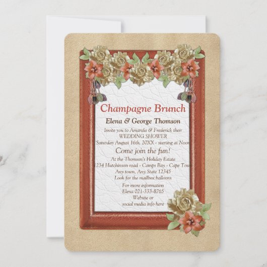 Leder- en suikerkleding voor kunstbruiloft kaart (Voorkant)