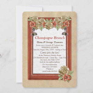 Leder- en suikerkleding voor kunstbruiloft kaart