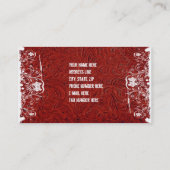 Leder en Visitekaartje met rode touwen (Achterkant)