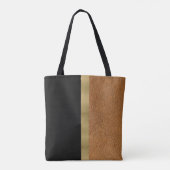 Leder en zwart tote bag (Achterkant)