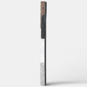 Leder Faux Marmer mannelijk blush leer Case-Mate iPhone Case (Achterkant / Links)