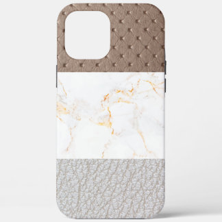 Leder Faux Marmer mannelijk blush leer Case-Mate iPhone Case