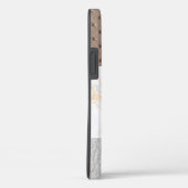 Leder Faux Marmer mannelijk blush leer Case-Mate iPhone Case (Achterkant / Rechts)