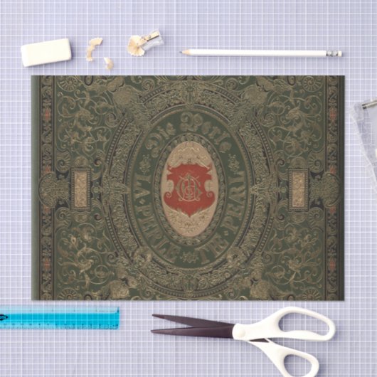 Leder-gelabeld boek tissuepapier (Craft)