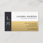 Leder Gold White Visitekaartje (Voorkant)