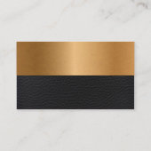 Leder | Golden Metallic Color Block Visitekaartje (Achterkant)