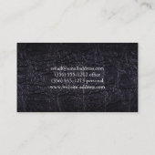 leder | Gouden zijde stof Visitekaartje (Achterkant)
