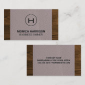 Leder | Houtsim Visitekaartje (Voorkant / Achterkant)