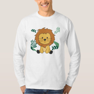 leder in het Oerwoud kalveren voor kinderleeuwen T-shirt