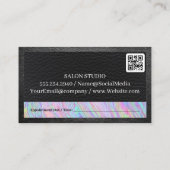 Leder | Iridescent regenboogvloeistoffen Afsprakenkaartje (Achterkant)