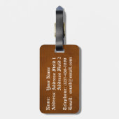 Leder Iron Celtic Dog Bagagelabel (Achterkant verticaal)