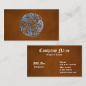 Leder Iron Celtic Dog Visitekaartje (Voorkant / Achterkant)