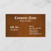 Leder Iron Celtic Dog Visitekaartje (Achterkant)