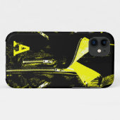 Leder Jasje Geel monogram iPhone 5 hoesje (Achterkant (horizontaal))