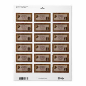 Leder-kijk bruiloft etiket (Full Sheet)