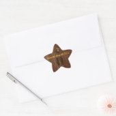 Leder-kijk bruiloft ster sticker (Envelop)